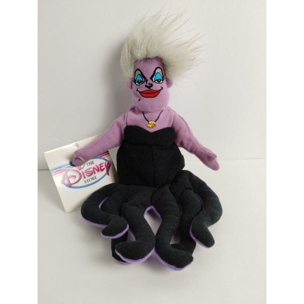 The Disney Store URSULA Mini Bean Bag Plush Toy The Little Mermaid 5.5"
